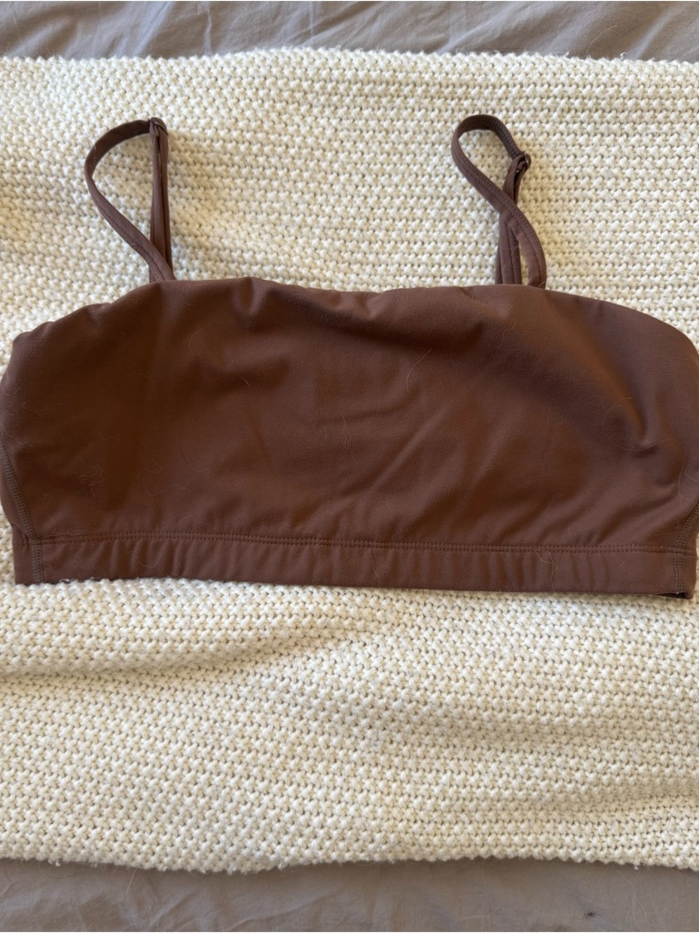 Amazon Brown Bandeau Bralette with Adjustable Straps